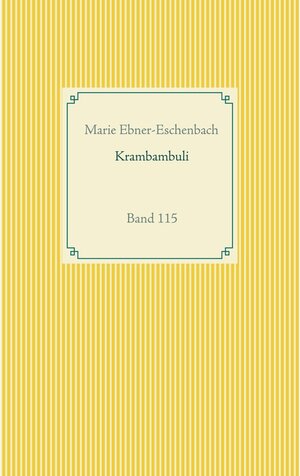 Buchcover Krambambuli | Marie Ebner-Eschenbach | EAN 9783752615814 | ISBN 3-7526-1581-8 | ISBN 978-3-7526-1581-4