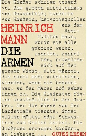 Buchcover Die Armen | Heinrich Mann | EAN 9783752628623 | ISBN 3-7526-2862-6 | ISBN 978-3-7526-2862-3