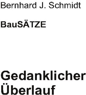 Buchcover Gedanklicher Überlauf | Bernhard J. Schmidt | EAN 9783752643367 | ISBN 3-7526-4336-6 | ISBN 978-3-7526-4336-7