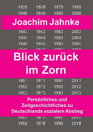 Buchcover Rückblick im Zorn | Joachim Jahnke | EAN 9783752821857 | ISBN 3-7528-2185-X | ISBN 978-3-7528-2185-7