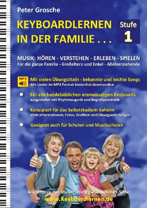 Buchcover Keyboardlernen in der Familie (Stufe 1) | Peter Grosche | EAN 9783755748915 | ISBN 3-7557-4891-6 | ISBN 978-3-7557-4891-5