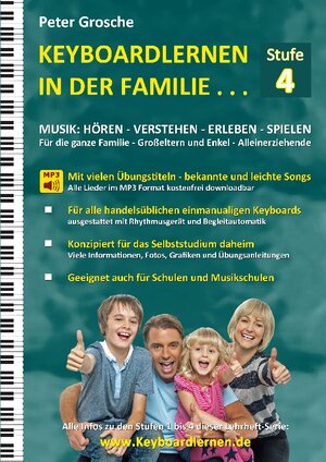 Buchcover Keyboardlernen in der Familie (Stufe 4) | Peter Grosche | EAN 9783755749059 | ISBN 3-7557-4905-X | ISBN 978-3-7557-4905-9