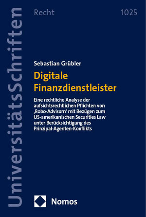 Buchcover Digitale Finanzdienstleister | Sebastian Grübler | EAN 9783756015559 | ISBN 3-7560-1555-6 | ISBN 978-3-7560-1555-9