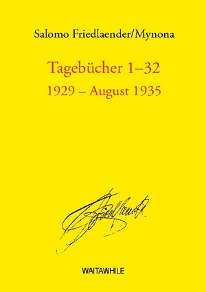 Buchcover Tagebücher 1-32 | Salomo Friedlaender | EAN 9783756273867 | ISBN 3-7562-7386-5 | ISBN 978-3-7562-7386-7