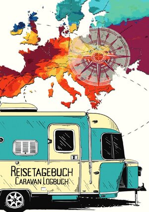 Buchcover Reisetagebuch Caravan Logbuch | Musterstück Grafik | EAN 9783757545390 | ISBN 3-7575-4539-7 | ISBN 978-3-7575-4539-0