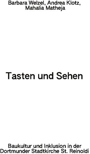 Buchcover Tasten und Sehen | Barbara Welzel | EAN 9783757880897 | ISBN 3-7578-8089-7 | ISBN 978-3-7578-8089-7
