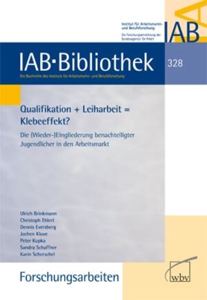 Buchcover Qualifikation + Leiharbeit = Klebeeffekt? | Peter Kupka | EAN 9783763940356 | ISBN 3-7639-4035-9 | ISBN 978-3-7639-4035-6