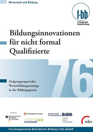 Buchcover Bildungsinnovationen für nicht formal Qualifizierte  | EAN 9783763960293 | ISBN 3-7639-6029-5 | ISBN 978-3-7639-6029-3