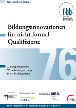 Buchcover Bildungsinnovationen für nicht formal Qualifizierte  | EAN 9783763960309 | ISBN 3-7639-6030-9 | ISBN 978-3-7639-6030-9