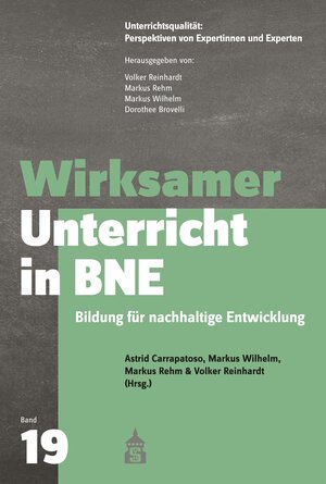 Buchcover Wirksamer Unterricht in BNE  | EAN 9783763977277 | ISBN 3-7639-7727-9 | ISBN 978-3-7639-7727-7