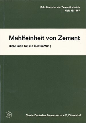 Buchcover Mahlfeinheit von Zement. Richtlinien für die Bestimmung | Eberhard Spohn | EAN 9783764000417 | ISBN 3-7640-0041-4 | ISBN 978-3-7640-0041-7
