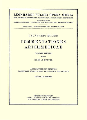 Buchcover Commentationes algebraicae ad theoriam aequationum pertinentes | Leonhard Euler | EAN 9783764314057 | ISBN 3-7643-1405-2 | ISBN 978-3-7643-1405-7