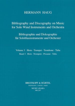 Buchcover Bibliographie und Diskographie der Musik für Soloblasinstrumente... / Bibliographie und Diskographie der Musik für Soloblasinstrumente... | Hermann Haug | EAN 9783765103803 | ISBN 3-7651-0380-2 | ISBN 978-3-7651-0380-3