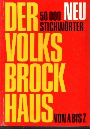 Buchcover Brockhaus. Volksbrockhaus. A- Z | unbekannt | EAN 9783765300158 | ISBN 3-7653-0015-2 | ISBN 978-3-7653-0015-8