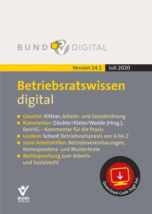 Buchcover Betriebsratswissen digital Vers. 14.1  | EAN 9783766384737 | ISBN 3-7663-8473-2 | ISBN 978-3-7663-8473-7