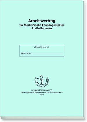 Buchcover Arbeitsvertrag für Arzthelferinnen / Medizinische Fachangestellte  | EAN 9783769135466 | ISBN 3-7691-3546-6 | ISBN 978-3-7691-3546-6