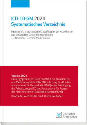 Buchcover ICD-10-GM 2024 Systematisches Verzeichnis  | EAN 9783769138207 | ISBN 3-7691-3820-1 | ISBN 978-3-7691-3820-7