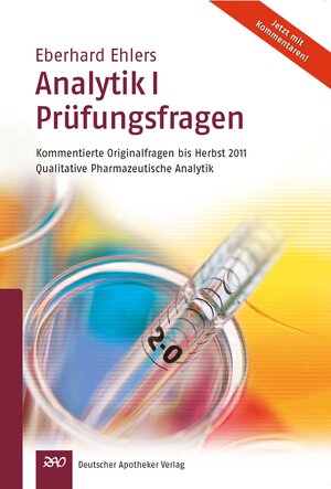 Buchcover Ehlers, Analytik I - Prüfungsfragen | Eberhard Ehlers | EAN 9783769259209 | ISBN 3-7692-5920-3 | ISBN 978-3-7692-5920-9