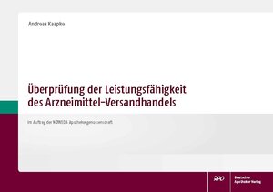 Buchcover Überprüfung der Leistungsfähigkeit des Arzneimittel-Versandhandels | Andreas Kaapke | EAN 9783769272420 | ISBN 3-7692-7242-0 | ISBN 978-3-7692-7242-0