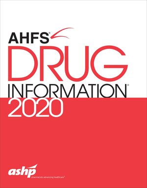 Buchcover AHFS Drug Information 2020  | EAN 9783769275476 | ISBN 3-7692-7547-0 | ISBN 978-3-7692-7547-6
