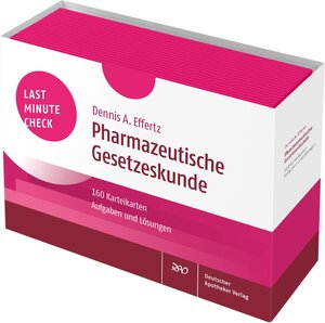 Buchcover Last Minute Check - Pharmazeutische Gesetzeskunde | Dennis A. Effertz | EAN 9783769276992 | ISBN 3-7692-7699-X | ISBN 978-3-7692-7699-2