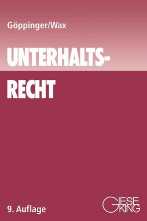 Buchcover Unterhaltsrecht | Horst Göppinger | EAN 9783769410013 | ISBN 3-7694-1001-7 | ISBN 978-3-7694-1001-3