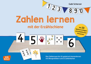 Buchcover Zahlen lernen mit der Erzählschiene | Gabi Scherzer | EAN 9783769824643 | ISBN 3-7698-2464-4 | ISBN 978-3-7698-2464-3