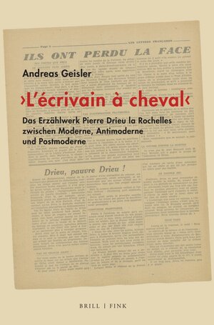 Buchcover ‚L’écrivain à cheval‘ | Andreas Geisler | EAN 9783770568048 | ISBN 3-7705-6804-4 | ISBN 978-3-7705-6804-8