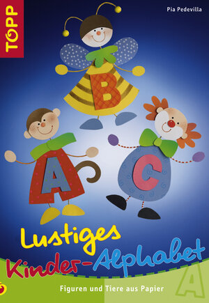 Lustiges Kinder-Alphabet: Figuren und Tiere aus Papier