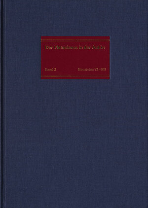 Buchcover Der Platonismus im 2. und 3. Jahrhundert nach Christus | Heinrich Dörrie | EAN 9783772811555 | ISBN 3-7728-1155-8 | ISBN 978-3-7728-1155-5