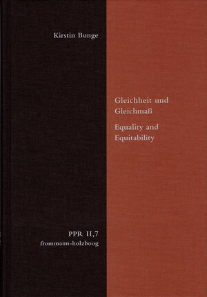 Buchcover Gleichheit und Gleichmaß. Equality and Equitability | Kirstin Bunge | EAN 9783772826986 | ISBN 3-7728-2698-9 | ISBN 978-3-7728-2698-6