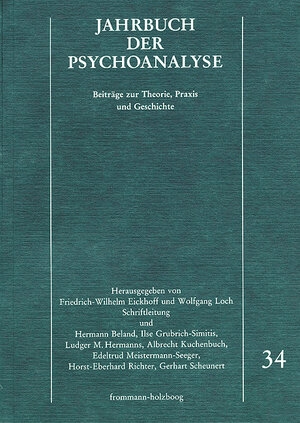 Buchcover Jahrbuch der Psychoanalyse / Band 34  | EAN 9783772831348 | ISBN 3-7728-3134-6 | ISBN 978-3-7728-3134-8