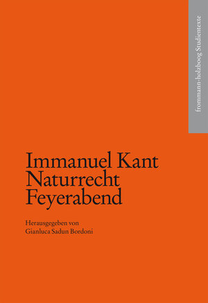 Buchcover Naturrecht Feyerabend | Immanuel Kant | EAN 9783772835070 | ISBN 3-7728-3507-4 | ISBN 978-3-7728-3507-0