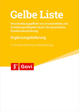 Buchcover Gelbe Liste 94. Ergänzungslieferung  | EAN 9783774117440 | ISBN 3-7741-1744-6 | ISBN 978-3-7741-1744-0