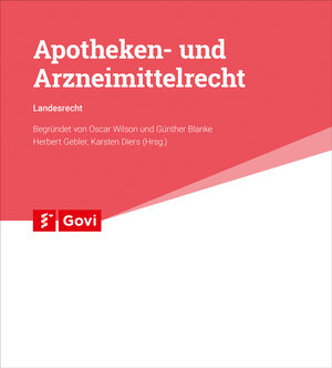 Buchcover Apotheken- und Arzneimittelrecht - Landesrecht Berlin  | EAN 9783774198630 | ISBN 3-7741-9863-2 | ISBN 978-3-7741-9863-0