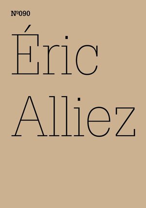 Buchcover Éric Alliez | Éric Alliez | EAN 9783775731195 | ISBN 3-7757-3119-9 | ISBN 978-3-7757-3119-5