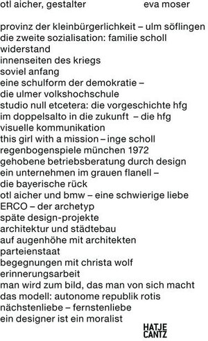 Buchcover Otl Aicher | Eva Moser | EAN 9783775732017 | ISBN 3-7757-3201-2 | ISBN 978-3-7757-3201-7