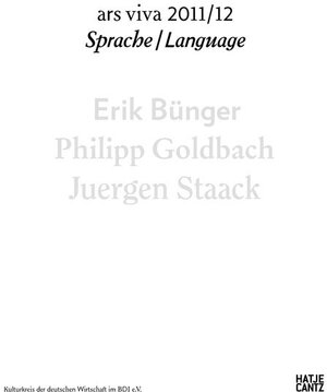 Buchcover Ars Viva 2011 / 12 Sprache / Language  | EAN 9783775732697 | ISBN 3-7757-3269-1 | ISBN 978-3-7757-3269-7