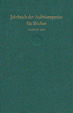 Buchcover Jahrbuch der Auktionspreise für Bücher, Handschriften und Autographen (Buch + DVD + Online)  | EAN 9783776211177 | ISBN 3-7762-1117-2 | ISBN 978-3-7762-1117-7