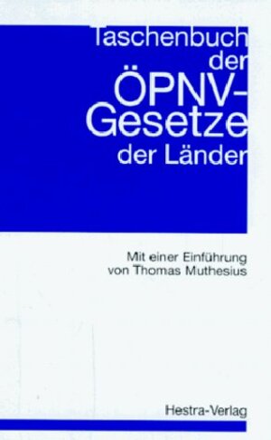 Taschenbuch der ÖPNV-Gesetze der Länder