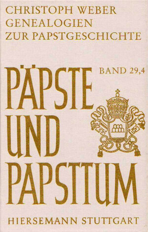 Buchcover Genealogien zur Papstgeschichte | Christoph Weber | EAN 9783777201139 | ISBN 3-7772-0113-8 | ISBN 978-3-7772-0113-9