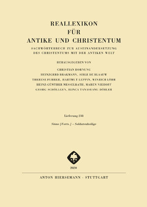 Buchcover Reallexikon für Antike und Christentum  | EAN 9783777220390 | ISBN 3-7772-2039-6 | ISBN 978-3-7772-2039-0