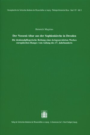 Buchcover Der Nosseni-Altar aus der Sophienkirche in Dresden | Heinrich Magirius | EAN 9783777613260 | ISBN 3-7776-1326-6 | ISBN 978-3-7776-1326-0