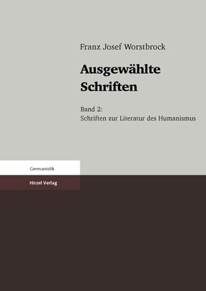 Buchcover Ausgewählte Schriften | Franz Josef Worstbrock | EAN 9783777613529 | ISBN 3-7776-1352-5 | ISBN 978-3-7776-1352-9