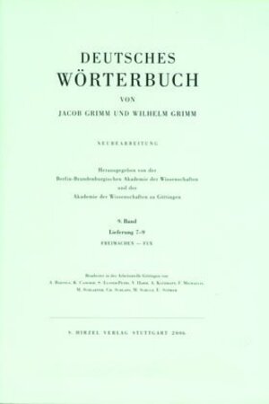Buchcover Grimm, Dt. Wörterbuch Neubearbeitung | Jacob Grimm | EAN 9783777615042 | ISBN 3-7776-1504-8 | ISBN 978-3-7776-1504-2