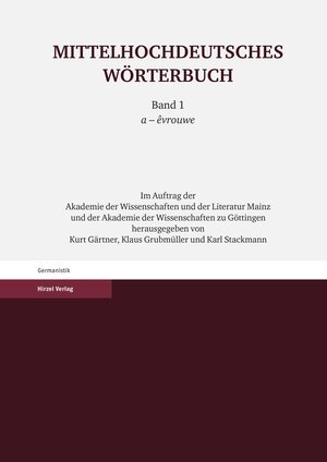 Buchcover Mittelhochdeutsches Wörterbuch. Erster Band  | EAN 9783777623276 | ISBN 3-7776-2327-X | ISBN 978-3-7776-2327-6