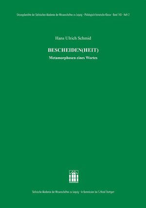 Buchcover BESCHEIDEN(HEIT) | Hans Ulrich Schmid | EAN 9783777635088 | ISBN 3-7776-3508-1 | ISBN 978-3-7776-3508-8