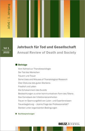 Buchcover Jahrbuch Tod und Gesellschaft 2022  | EAN 9783779967279 | ISBN 3-7799-6727-8 | ISBN 978-3-7799-6727-9