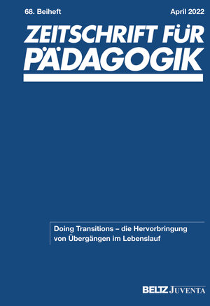 Buchcover Zeitschrift für Pädagogik 68. Beiheft 2022  | EAN 9783779970309 | ISBN 3-7799-7030-9 | ISBN 978-3-7799-7030-9