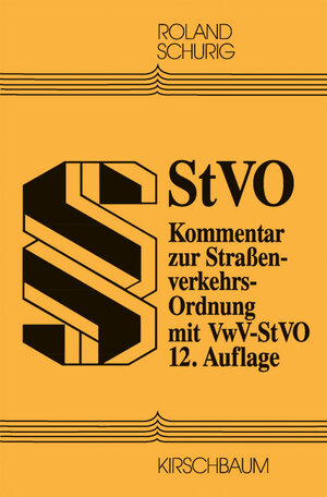 Buchcover StVO | Roland Schurig | EAN 9783781216419 | ISBN 3-7812-1641-1 | ISBN 978-3-7812-1641-9